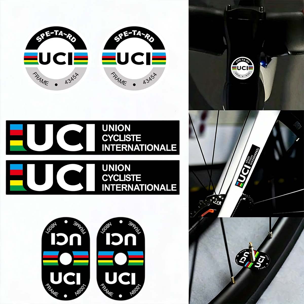 Aero Cycling Helmet - ملصقات إطار دراجة UCI متينة من
