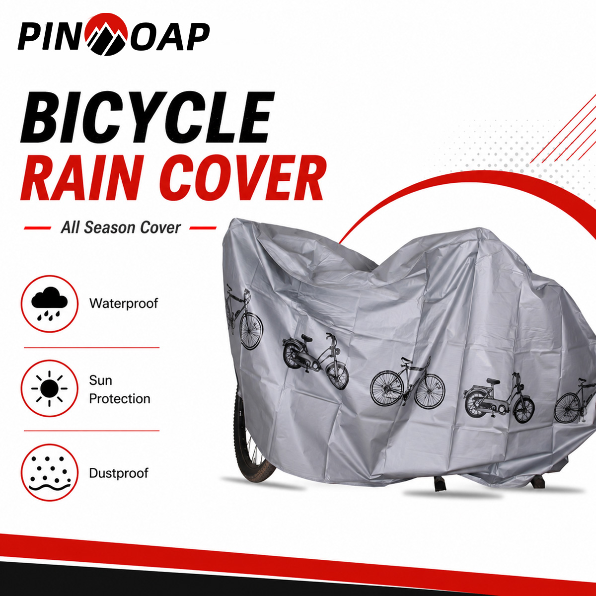 Cycling Gear In Rain - غطاء دراجة هوائية عالمي مقاوم للماء